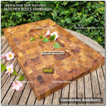 Cutting board BUTCHER BLOCK RECTANGLE 60x40x4cm +/-6.8kg talenan kayu jati Jepara
